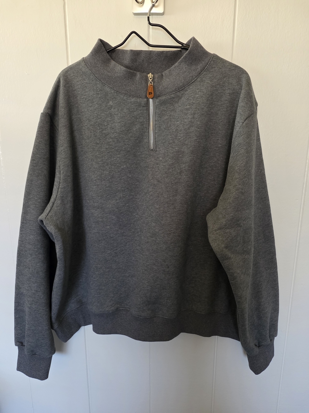 Parke 1/4 Zip Mockneck Size L/XL NIB Stormy